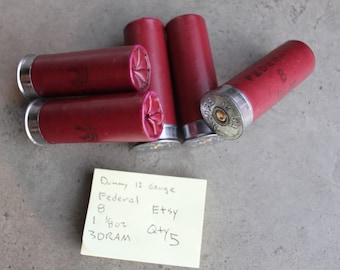 Custom 12 Gauge Trainer Dummy Round - 5 Rounds (FEDERAL 8 1-1/8oz 3DRAM)