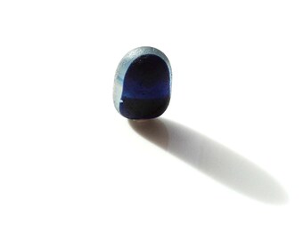 Collectors Seaglass - Cobalt and White layered multi - 5g - Apr04 - from Seaham beach, UK