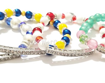 Sorority Bracelet, Team Bracelet, Stretchy, AKA, DELTA, SIGMA, Women, Sisters, Handmade Custom Beaded Jewelry