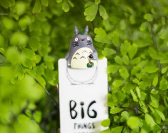 Bookoro - the book spirit bookmark. Handmade Bookoro unusual gift for booklover and fan. Spirited away totoro. Gift for him, teeen, girl