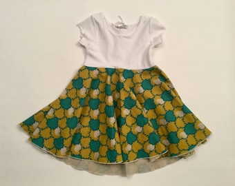 Sunflower Dress with wheeled skirt