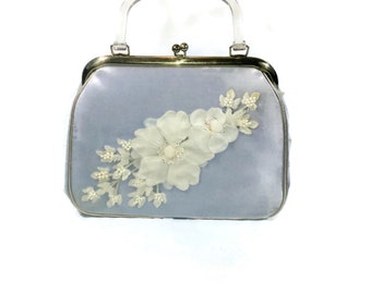 Vintage Lavender Plastic Flower Purse