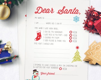 Kids Letter to Santa (DIY Printable)