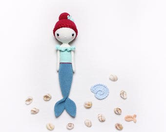 kikalite - Mermaid Mira - crochet pattern • English / German / Spanish / Italian / Turkish • Amigurumi