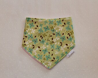 Baby Bandana Bib Springtime Green Floral
