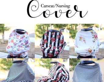SALE Carseat/nursing cover choose fabric stardard size stretchy fabric.