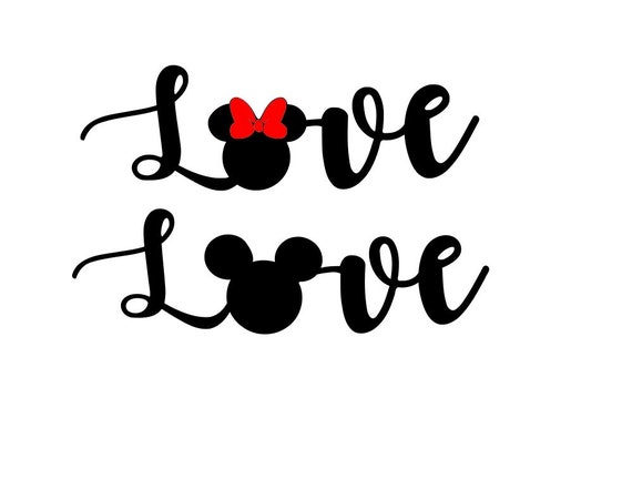Download Love Mickey Mouse SVG DXF PNG included design for cricut or