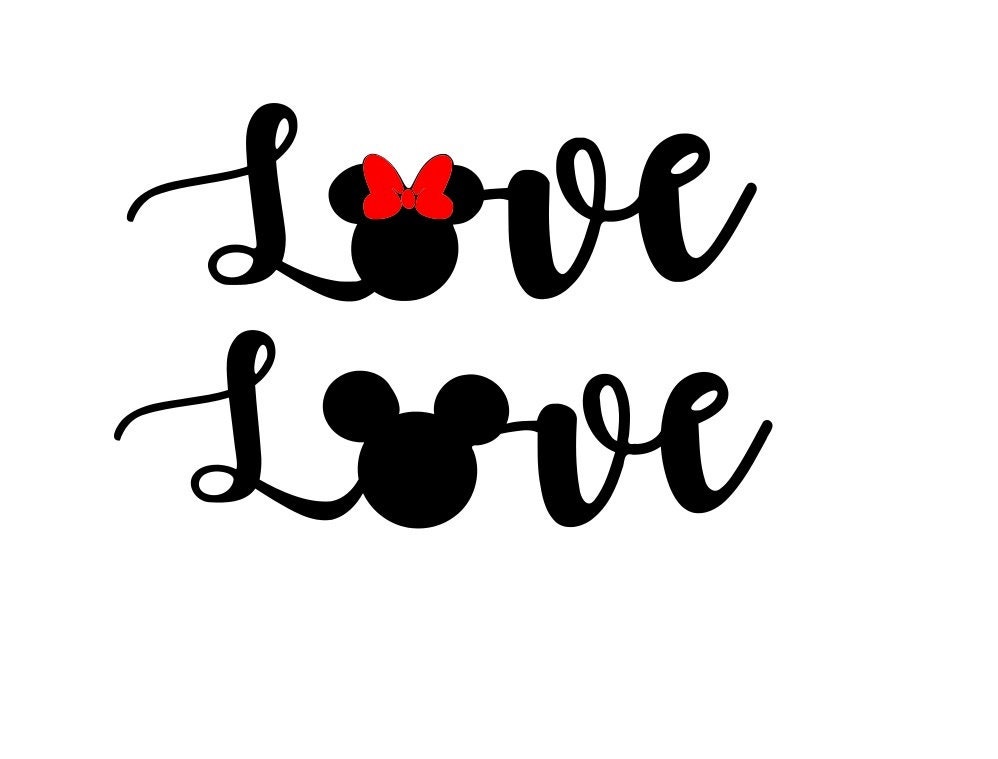 Love Mickey Mouse SVG DXF PNG included design for cricut or