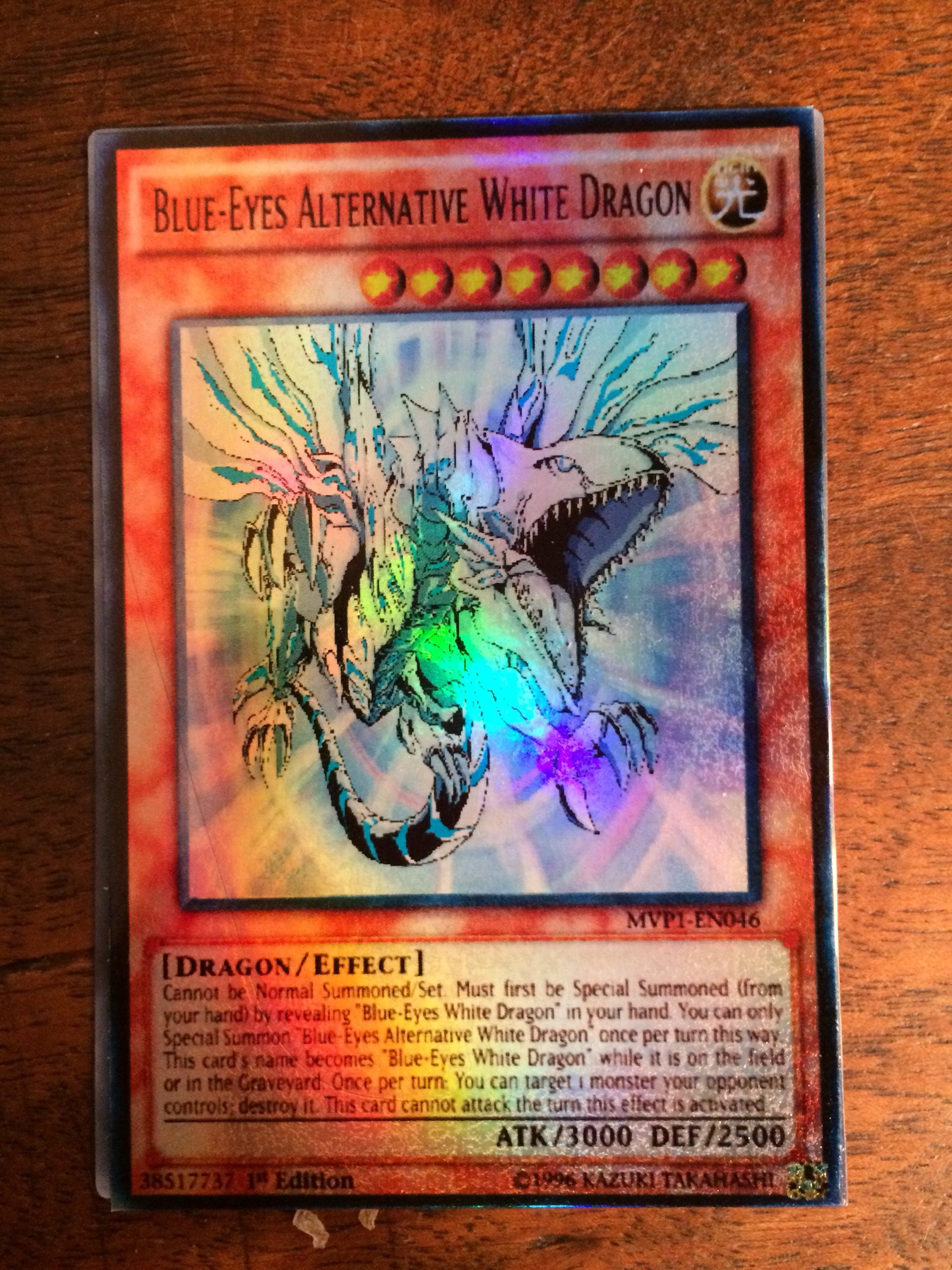 Blue eyes alternative white dragon yu gi oh orica procy card