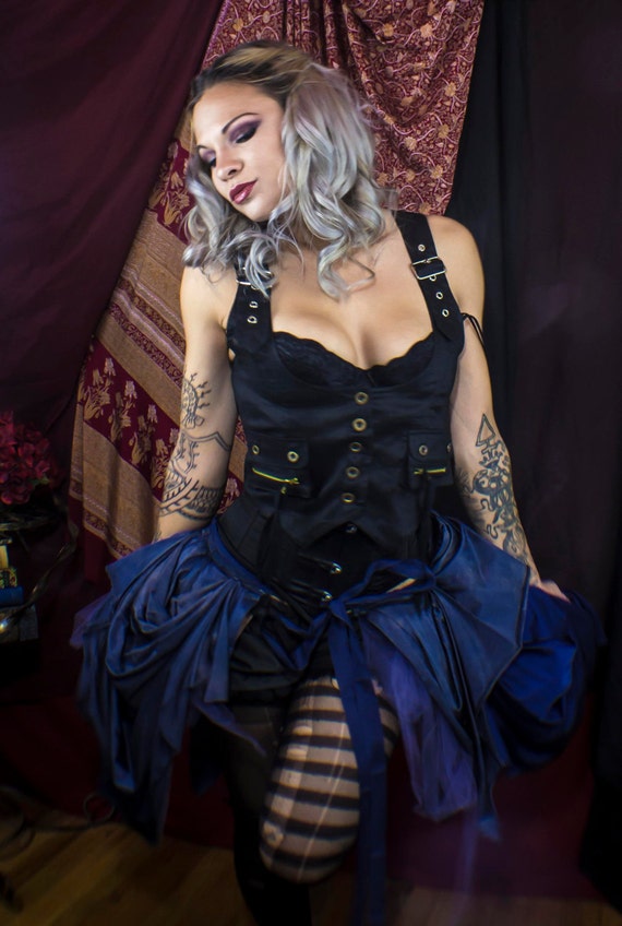 Deconstructed Burlesque ... Tattered Blue Bustle Tutu Deconstructed Burlesque ... Tattered Blue Bustle Tutu