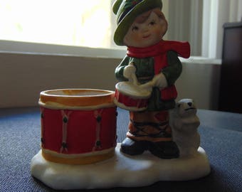 Vintage Christmas Little Drummer Boy Candle holder
