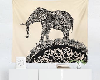 Elephant Tapestry | Elephant Wall Tapestry | Elephant Wall Décor | Elephant Gift | Elephant Wall Art | Elephant Art | Elephant Décor