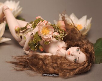 Porcelain bjd ball jointed doll Nayad by Yanina Kozlova, OOAK art bjd doll