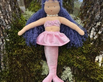 Pink Sparkle Waldorf Style Mermaid