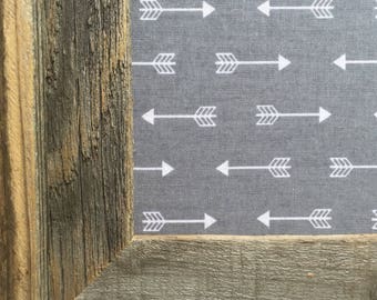 Decorative Cork Board,Fabric Bulletin Board,Gifts under 50,Framed Pinboard,Fabric Pin Board,Framed Corkboard,Arrow Decorations,Tack Board