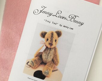Tiny Ted artist bear pattern and kit by Jenny Lee of jennylovesbenny bears