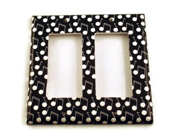 Wall Decor Light Switch Cover Double Rocker Switchplate Switch Plate in Melody (177DR)