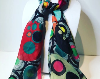 Original Artwork Chiffon Scarf - Limited Edition