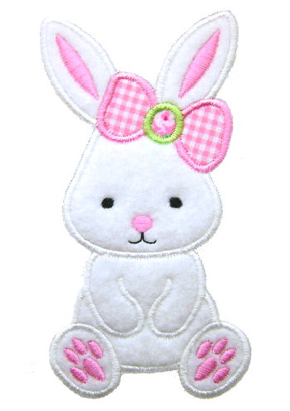 Easter Bunny Applique Easter Applique Bunny Embroidery