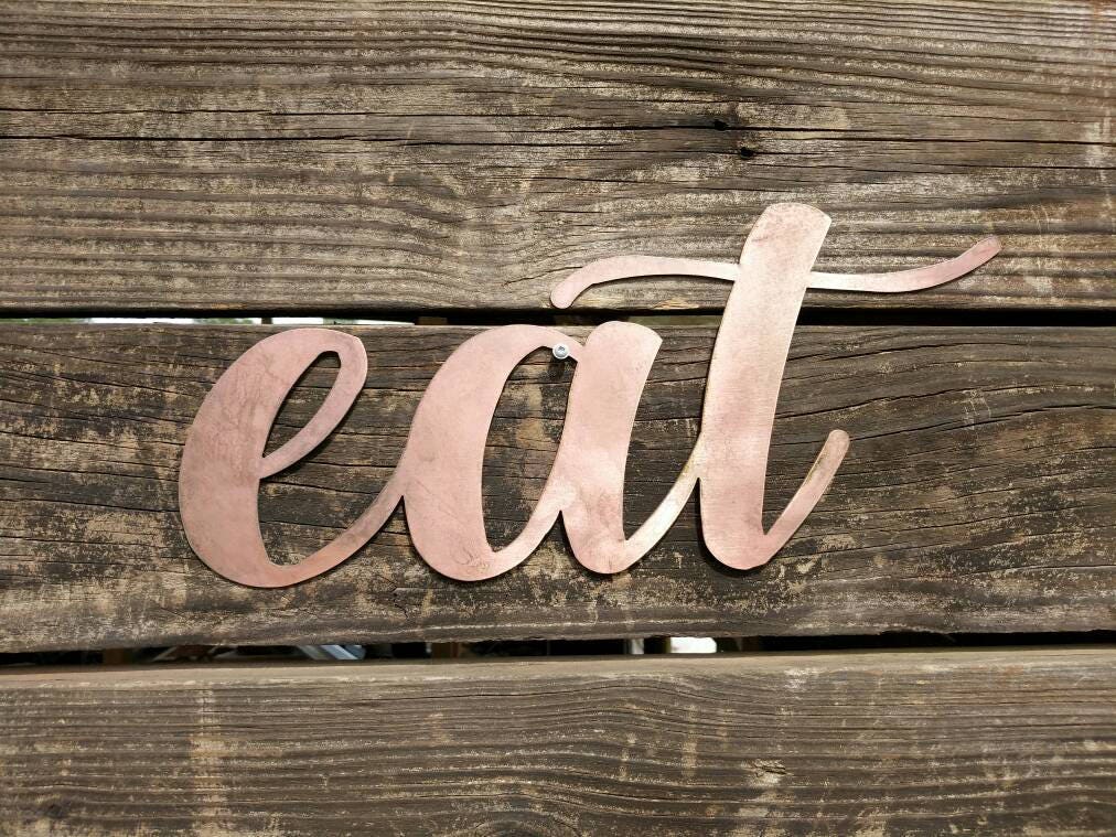 Kitchen Sign Eat Sign Metal Eat Sign Farmhouse Wall Decor