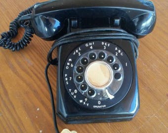 Vintage Stromberg Carlson Orange Rotary Phone Telephone
