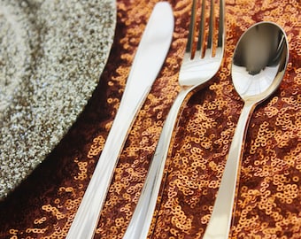 24 ASSORTED FAUX GOLD Cutlery Plastic Forks Spoons Knives Tableware New Years Eve Party Nye New Year Golden Vintage Style Wedding Shower