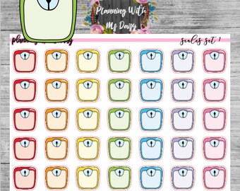 Scale Stickers (choose from 3 color sets)