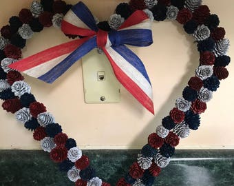 Patriotic Pine Cone Wreath