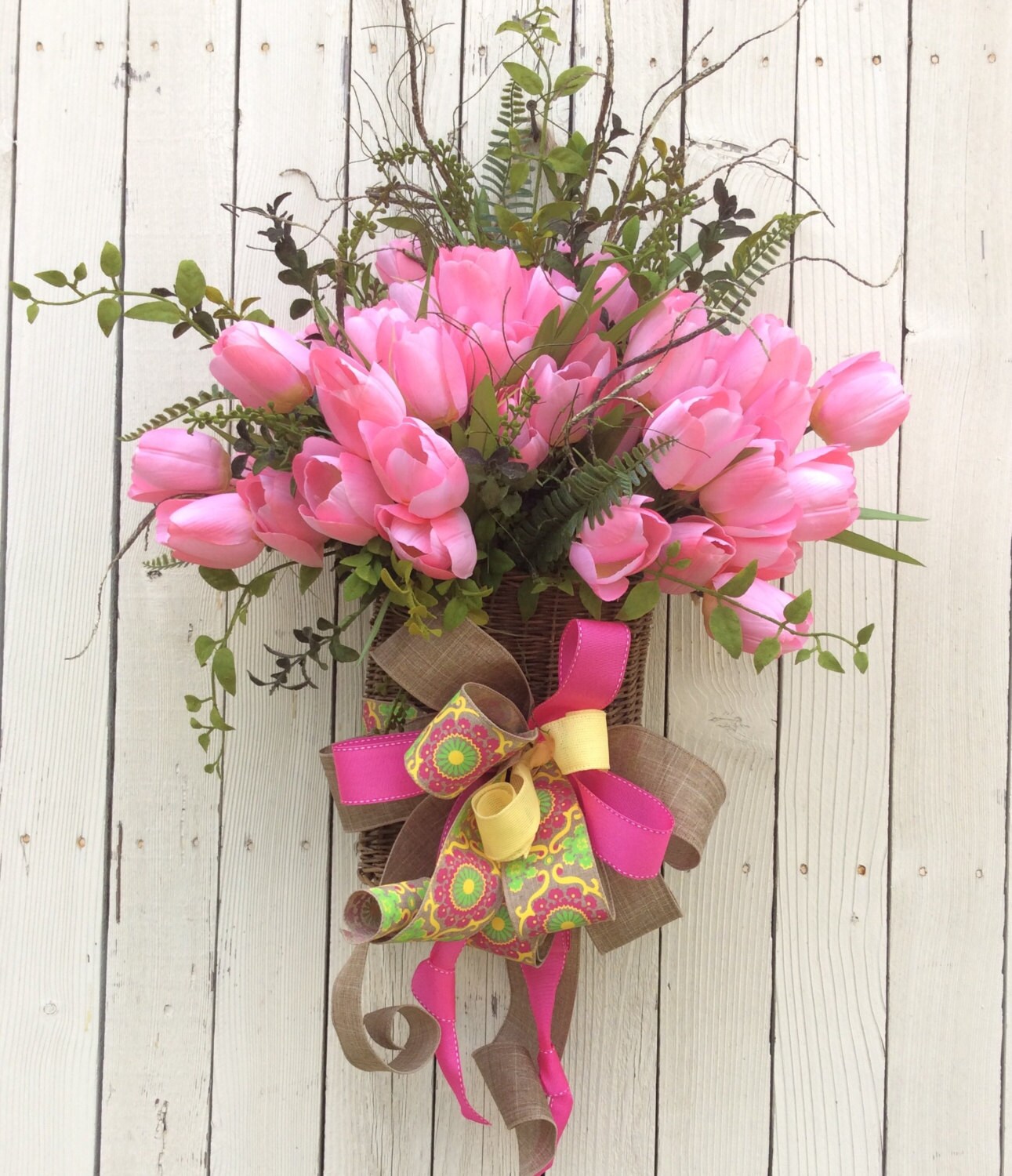 Tulip Wall pocket Front Door Tulip Basket Mothers Day