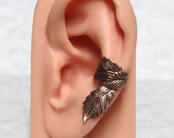 Filigree Leaf Forest Ear Cuff ' left ear '