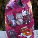 Cat knitting project bag, WIP bag, scaredy cats, drawstring bag, Suebee