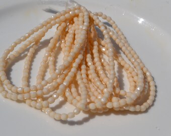 French Vanilla 3mm faceted Fire Polish ROund Czech Glass Beads 50