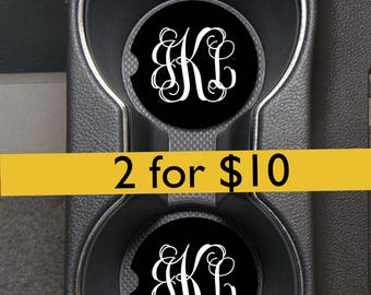 Monogram Car Coasters/Custom Car Coasters/Sandstone Car Coaster/Monogram Car Accessories/Monogram Car Coasters/Personalized Coasters