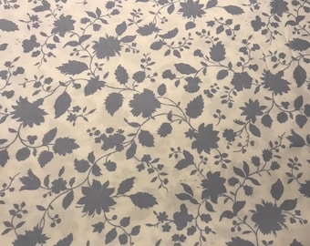 Blue/Gray Floral on White Background, Violette by Amy Butler for Westminster, 100% Cotton