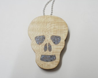 skull necklace wood scroll saw