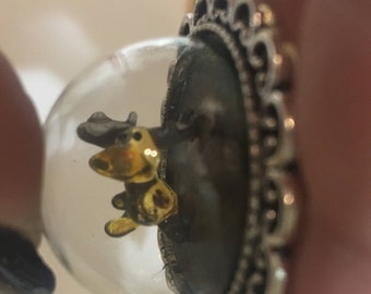 Moose necklace silver pendant