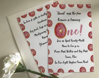 Donut Birthday Invitation