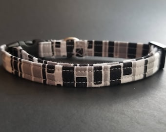 dog collar, female dog collar, geometric fabric, girl dog collar