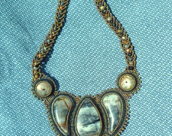 A Picasso Jasper collar necklace