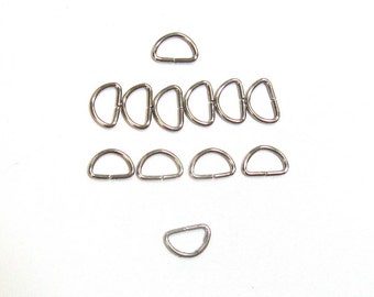 1/2" Nickel D-Rings 12 PC. DR0500