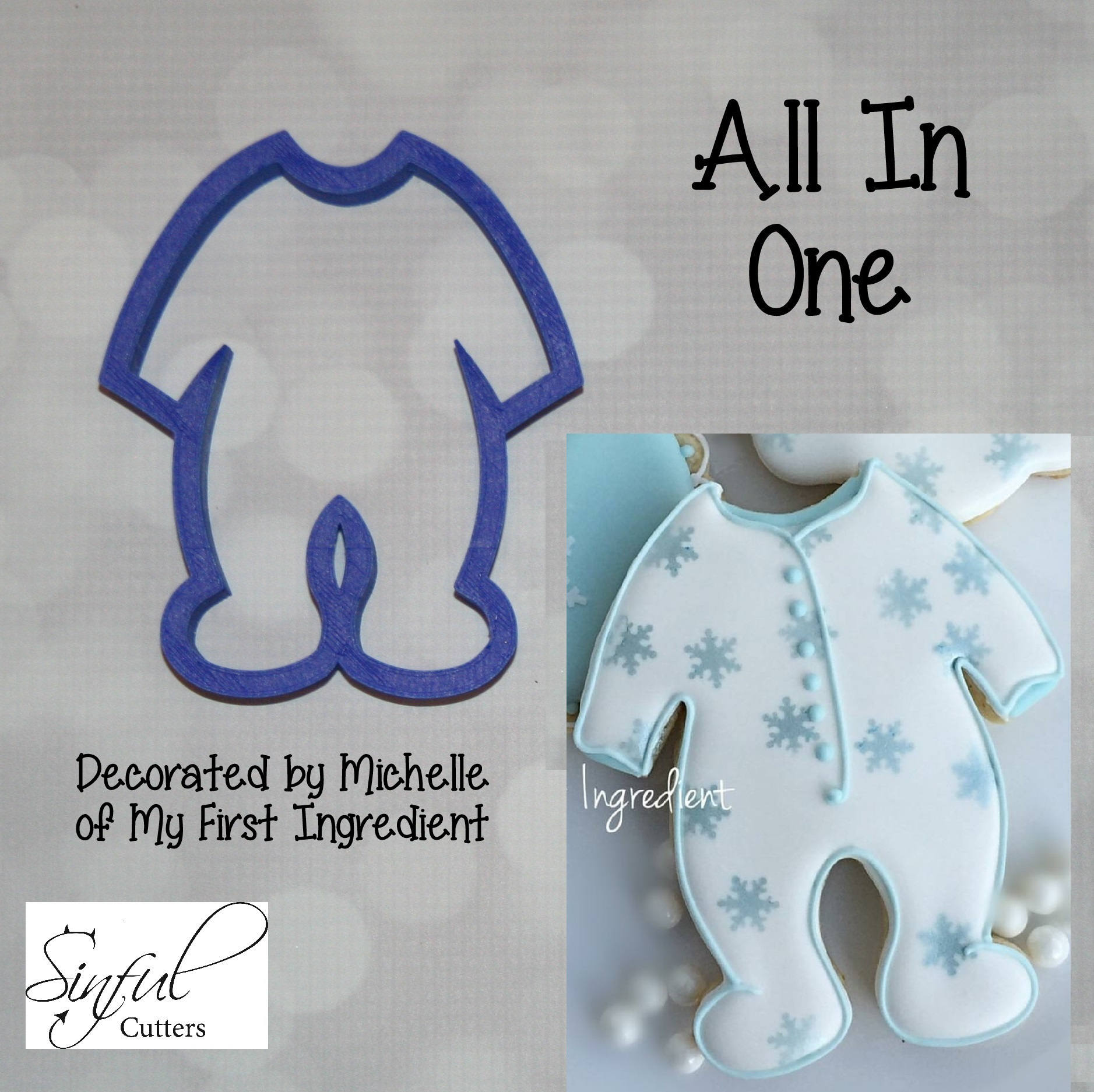 All In One / Baby PJs / Sleeper / Footie Cookie and Fondant