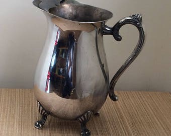 Leonard Silver Plated Footed Water Pitcher with Ice Lip