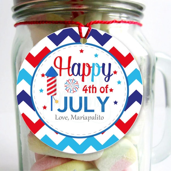 Editable Printable July 4th Tags