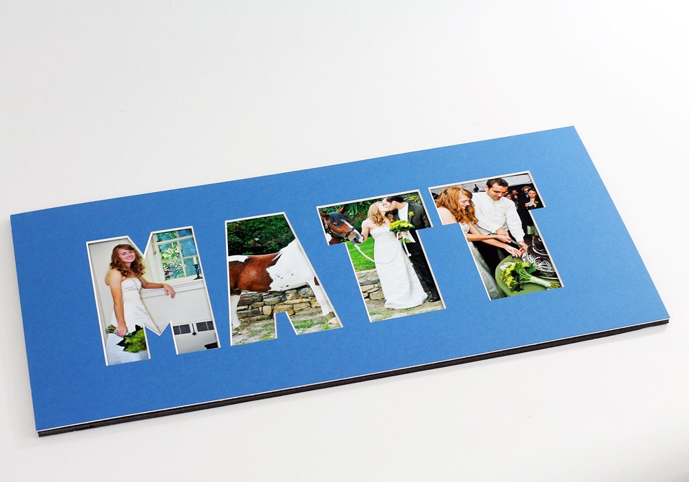 Name / Word Photo Mat Personalized Custom Cut Matting