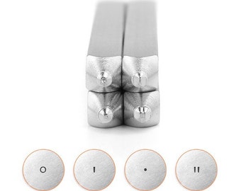 LATITUDE & LONGITUDE ImpressArt Metal Stamp Pack, Coordinate Jewelry Stamps Metal Stamping Kit Degree Circle, Degrees, Minutes, Period