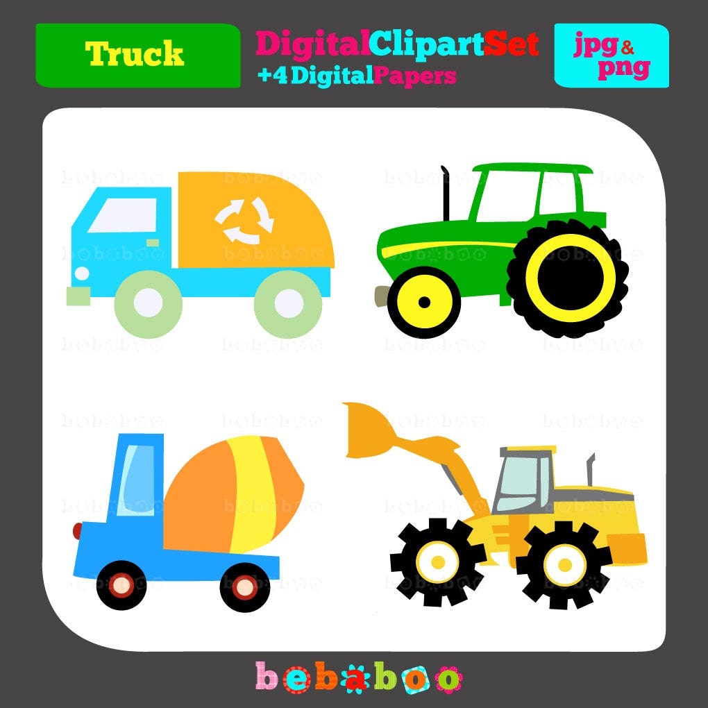 Trucks Clip Art/Digital Clipart/Trucks Clipart/Trucks Clip