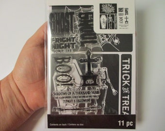 Recollections Clear Stamp and Stencil Set-Halloween Stamps
