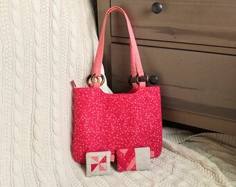 Berry Bloom Purse Small Medium Purse with Tortise Shell Accent
