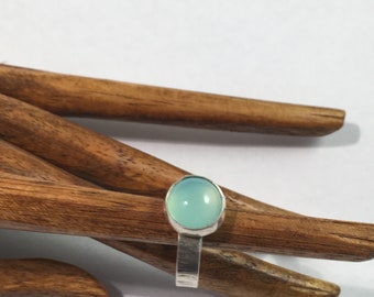 Chalcedony Silver Ring