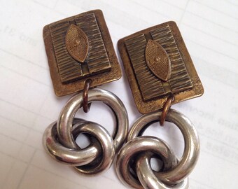 Marjorie Baer of San Francisco Earrings Modern Industrial Mixed Metals